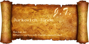 Jurkovich Tünde névjegykártya