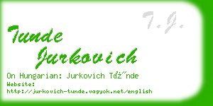 tunde jurkovich business card